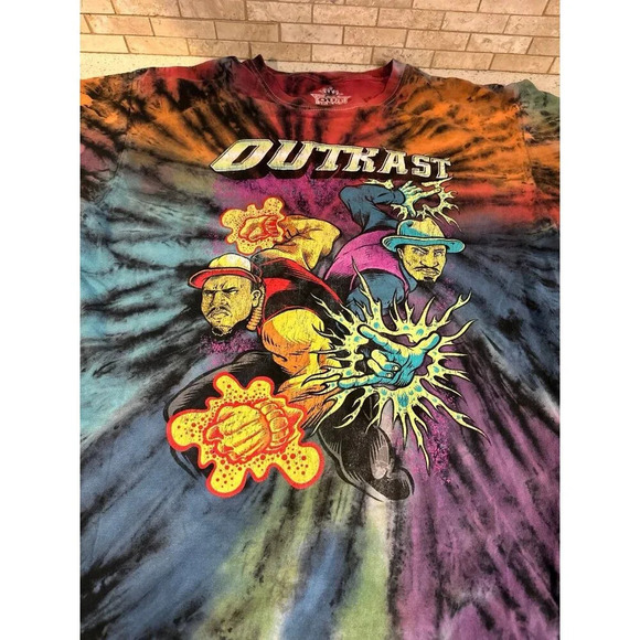 Outkast 90s Y2k All Over Tie-dye Rap Graphic T Shirt small RARE #36 - Picture 2 of 4